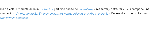 Définition contracte ACAD 1986