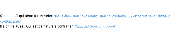 Définition contrariant ACAD 1835