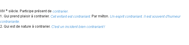 Définition contrariant ACAD 1986