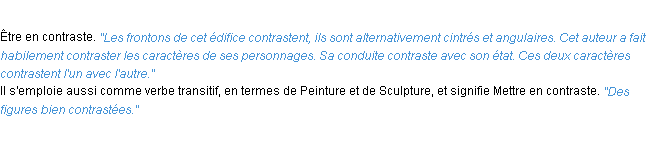 Définition contraster ACAD 1932