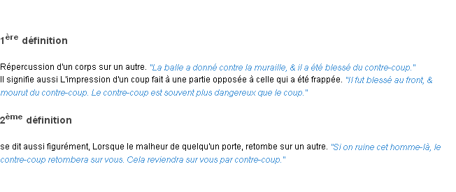 Définition contre-coup ACAD 1762