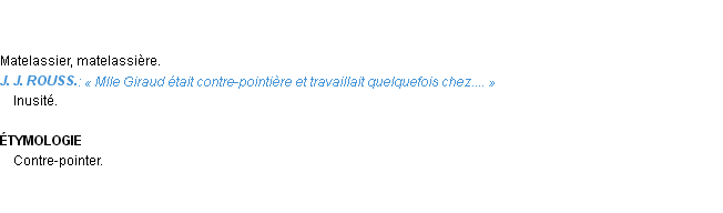 Définition contre-pointier Emile Littré