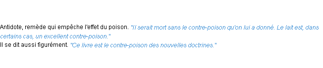 Définition contre-poison ACAD 1835