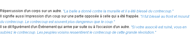 Définition contrecoup ACAD 1932