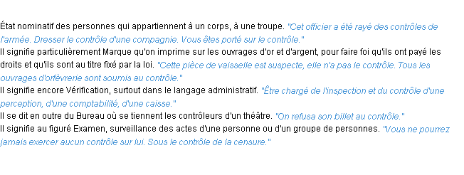 Définition contrôle ACAD 1932