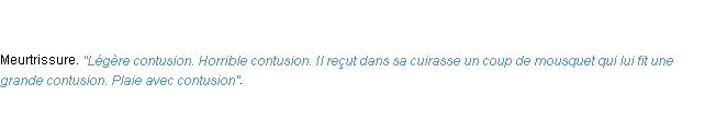 Définition contusion ACAD 1798