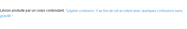 Définition contusion ACAD 1932