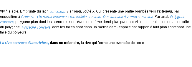 Définition convexe ACAD 1986