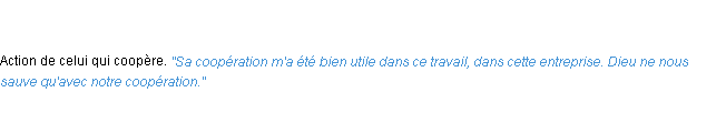 Définition coopération ACAD 1835