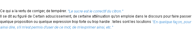 Définition correctif ACAD 1932