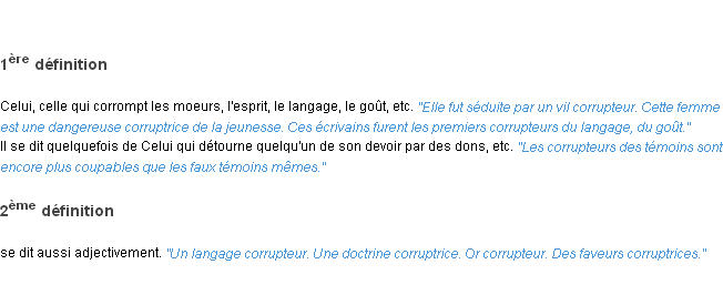 Définition corrupteur ACAD 1835