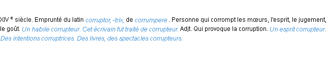 Définition corrupteur ACAD 1986