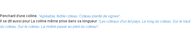 Définition coteau ACAD 1798