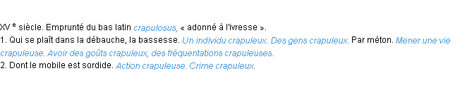 Définition crapuleux ACAD 1986