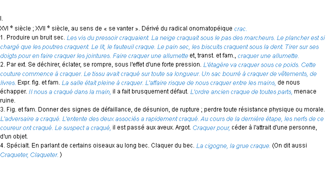 Définition craquer ACAD 1986