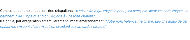 Définition crisper ACAD 1932