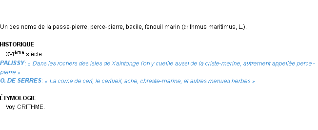 Définition criste-marine Emile Littré