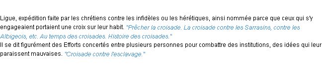 Définition croisade ACAD 1932