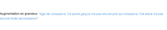 Définition croissance ACAD 1798