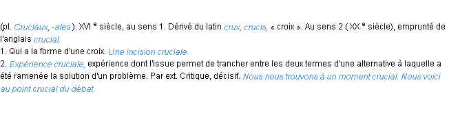 Définition crucial ACAD 1986