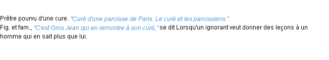 Définition cure ACAD 1932