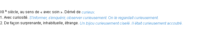 Définition curieusement ACAD 1986