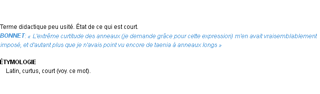 Définition curtitude Emile Littré