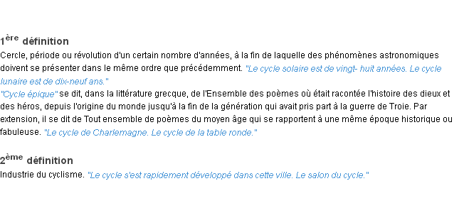 Définition cycle ACAD 1932