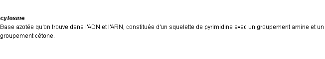 Définition cytosine wiki