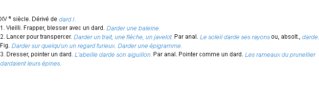 Définition darder ACAD 1986