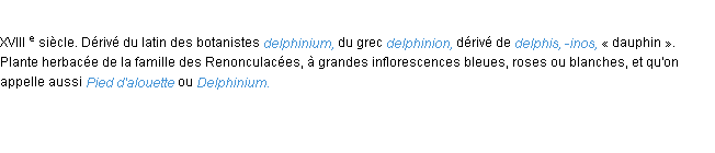 Définition dauphinelle ACAD 1986