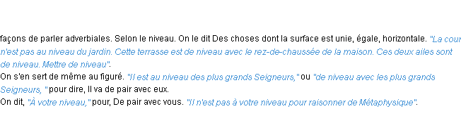 Définition de niveau ACAD 1798