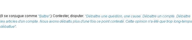 Définition débattre ACAD 1798