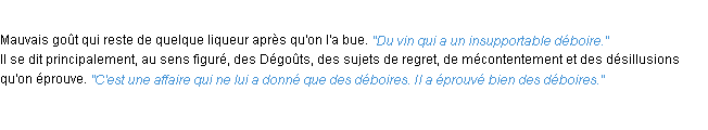 Définition déboire ACAD 1932