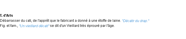 Définition décatir ACAD 1932