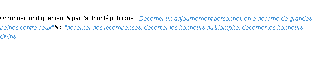 Définition decerner ACAD 1694