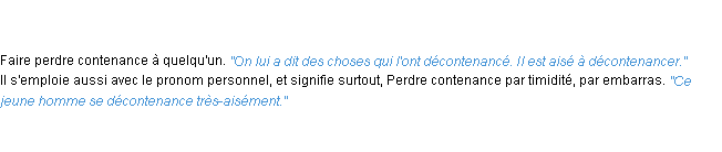 Définition décontenancer ACAD 1835
