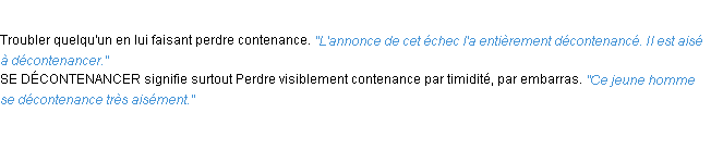 Définition décontenancer ACAD 1932
