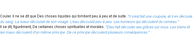 Définition découler ACAD 1835