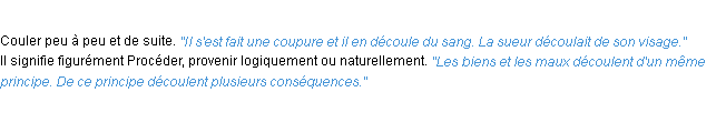Définition découler ACAD 1932