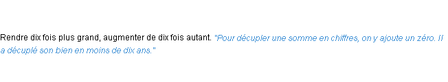 Définition décupler ACAD 1835