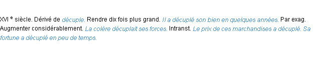 Définition décupler ACAD 1986