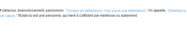 Définition defaillance ACAD 1694