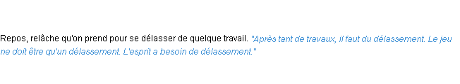 Définition délassement ACAD 1835