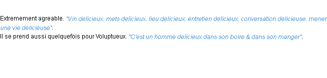 Définition delicieux ACAD 1694