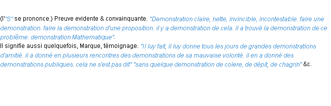 Définition demonstration ACAD 1694