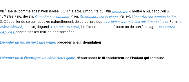 Définition dénuder ACAD 1986