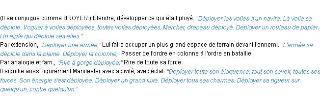 Définition déployer ACAD 1932