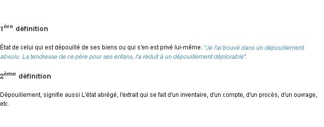 Définition dépouillement ACAD 1798