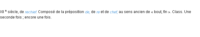 Définition derechef ACAD 1986